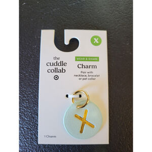 The cuddle collab Mint Gold Letter X Charm